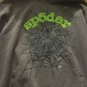 Green and Gray Spider Web Sweatshirt